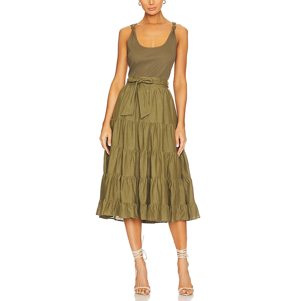 Paige 'Samosa' Green Poplin Dress Size S